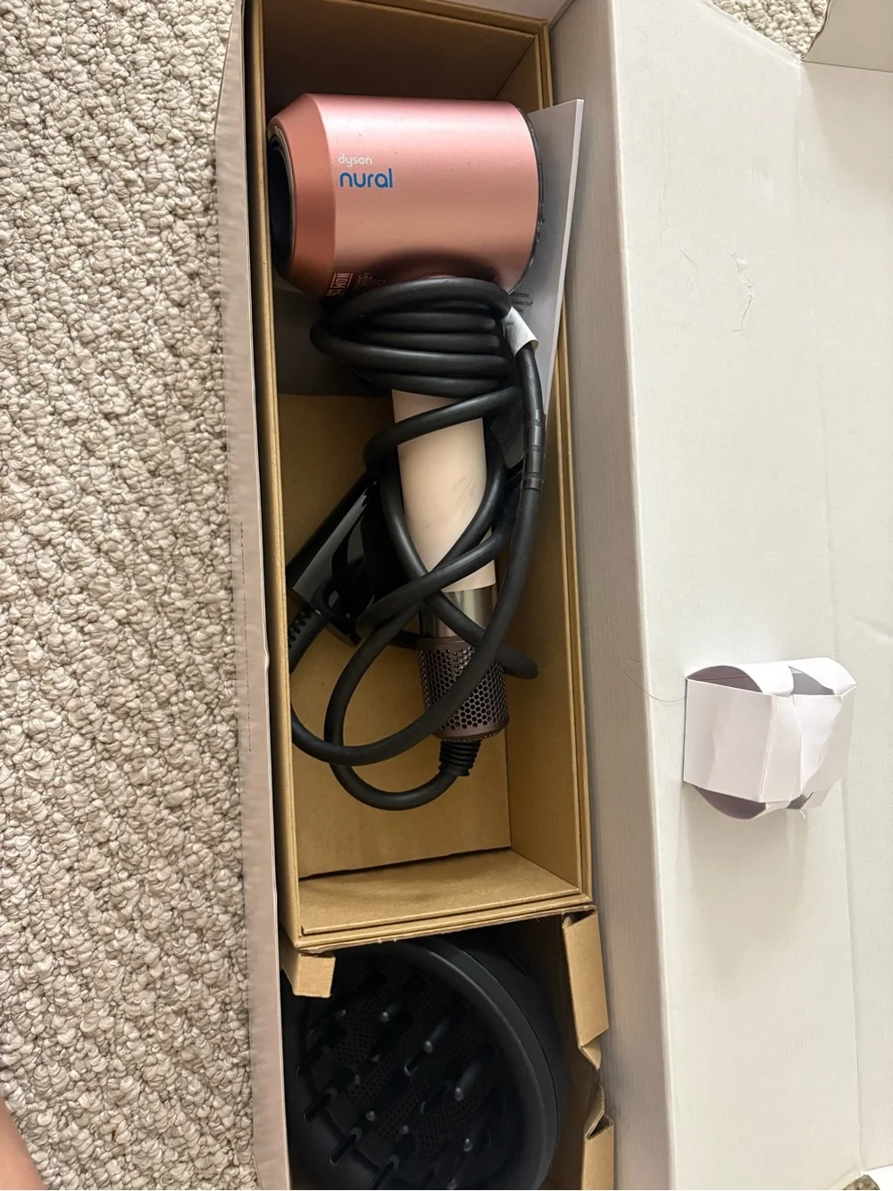 Dyson Supersonic nural in Black and Rose Gold Accents